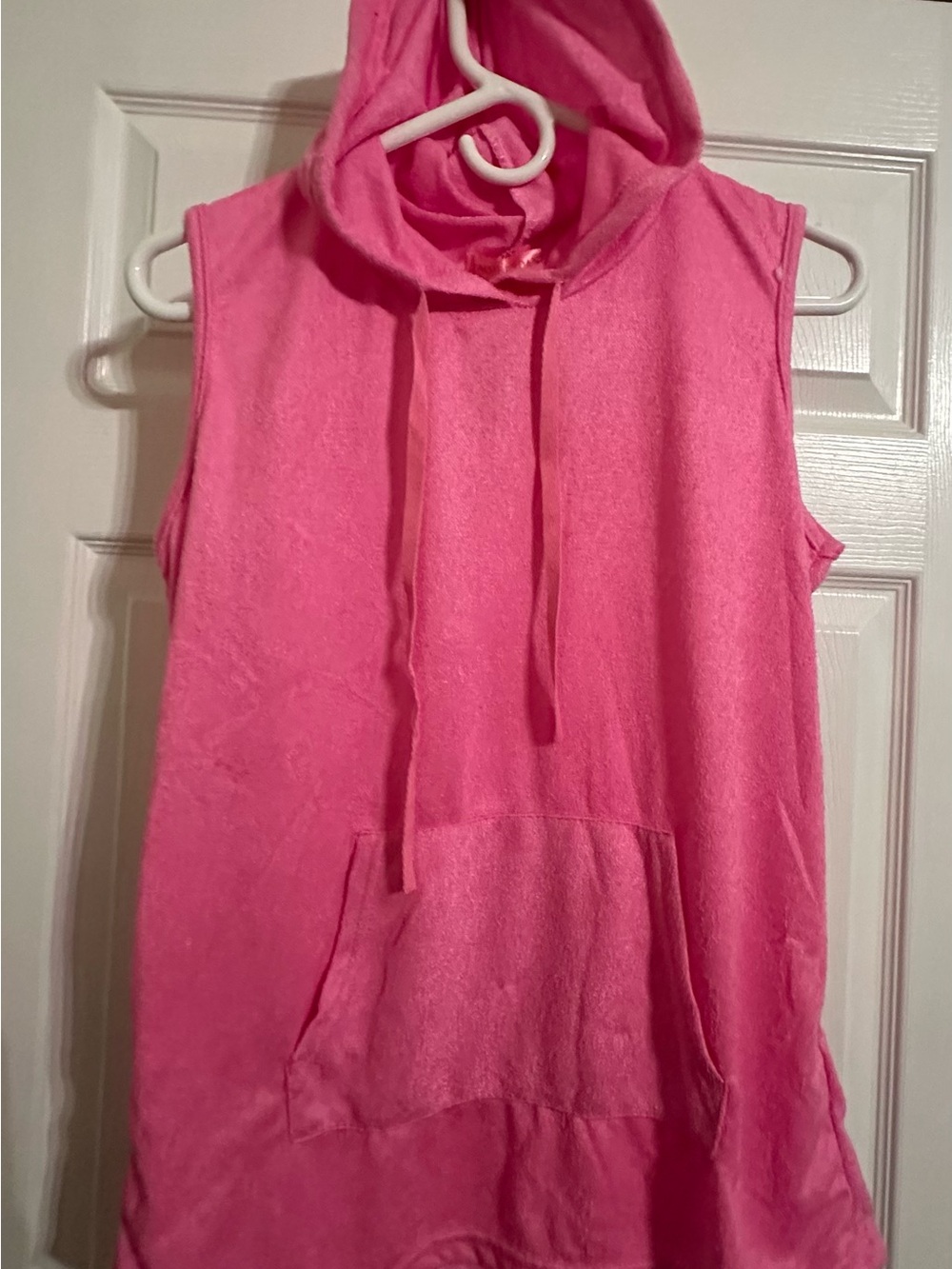 Sleeveless Hoodie Tank Top - Pink